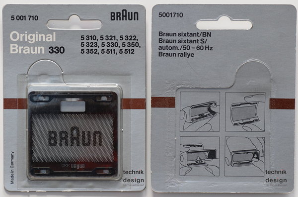 Braun Original 330 Scherblatt/ Scherfolie Sixtant Original