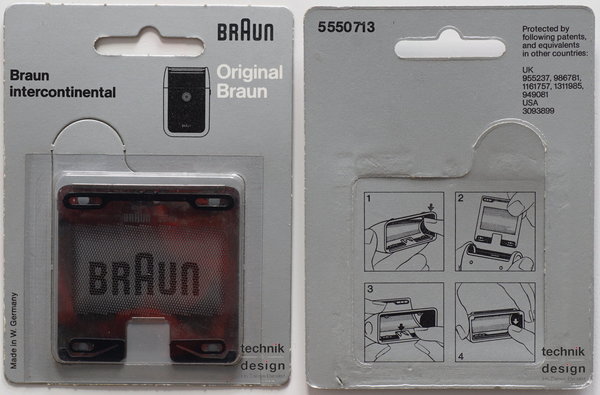 Braun Original 550 Scherblatt / Scherfolie sixtant