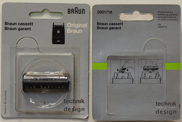 Braun Original 251 Klingenblock cassett, garant
