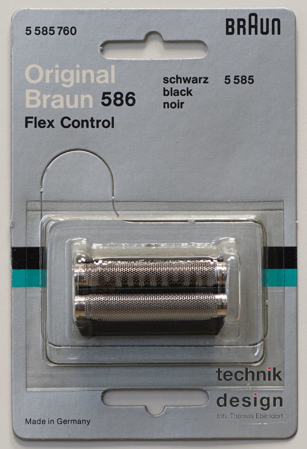 Braun Original 585 / 586 Scherblatt Flex Control schwarz