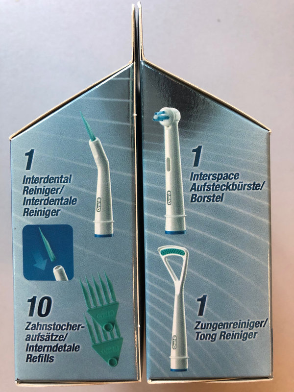 Oral-B Oral Care Essential EB-WMC KIT 3er Set mit Zungenreiniger, Interdental