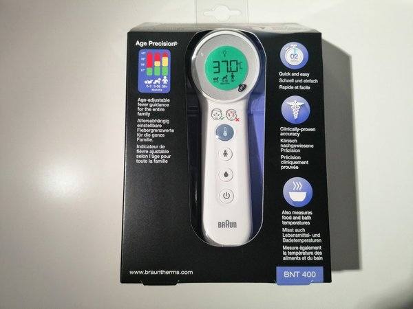 Braun Stirnthermometer BNT400 WE No Touch Age Precision