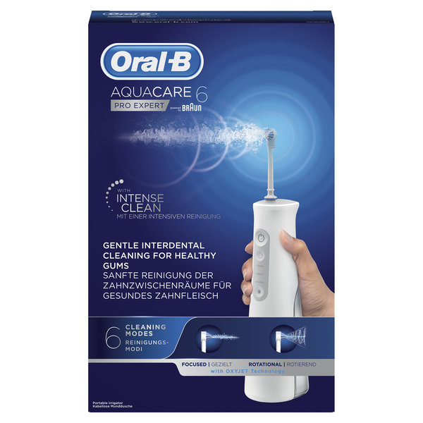 Oral-B AquaCare 6 Pro-Expert Kabellose Munddusche mit Oxyjet-Technologie MDH20