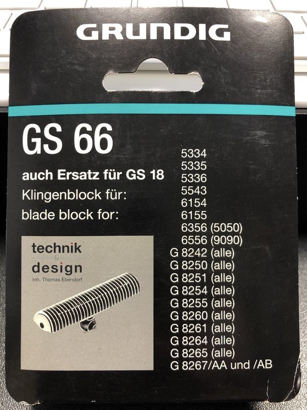Grundig GS 66 Original Klingenblock GS66 XS66