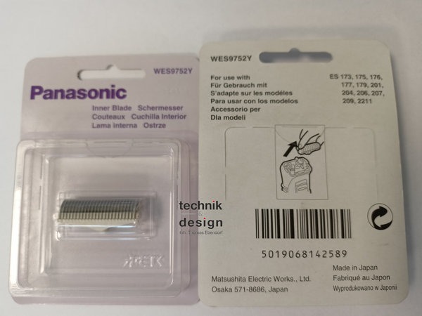 Panasonic WES9752 P Original Klingenblock Schermesser Lady Shave