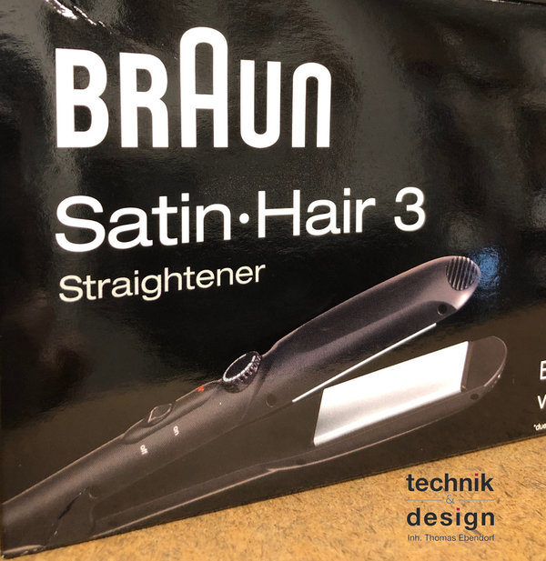 Braun Haarglätter Satin Hair 3 Straightener  ES1, schwarz