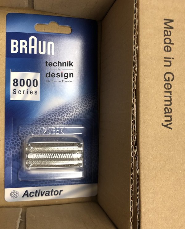 Braun Original 8000 Scherblatt/ Scherfolie silber 360° Complete, Activator