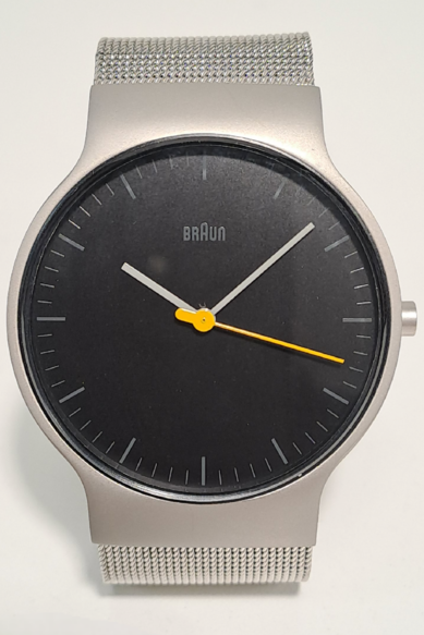 Braun BN0211 Armbanduhr, Milanesearmband  Neu, Uhr silber